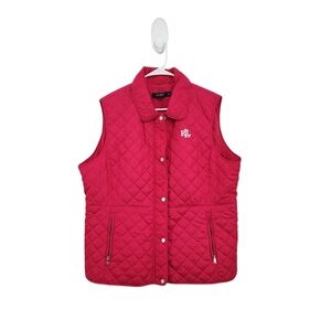 Lauren Ralph Lauren Women's Plus Sport Quilted Vest Pink Jacket Sz XXL